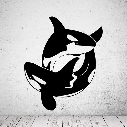 Wandtattoo Zwei Wale