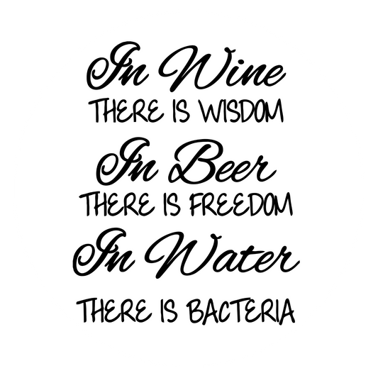 Wandtattoo Bier Wein Wasser