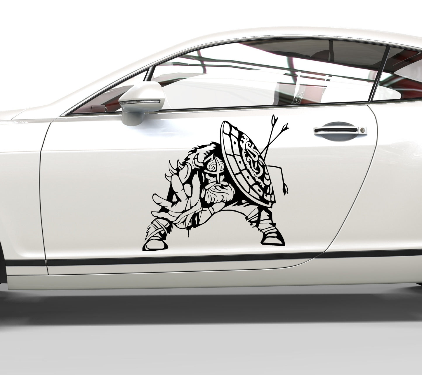 Autoaufkleber Wikinger mit Schild