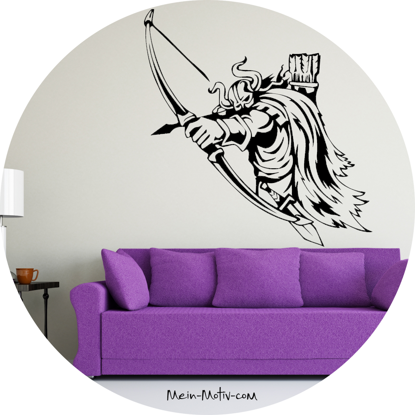 Wandtattoo Wikinger Bogenschütze