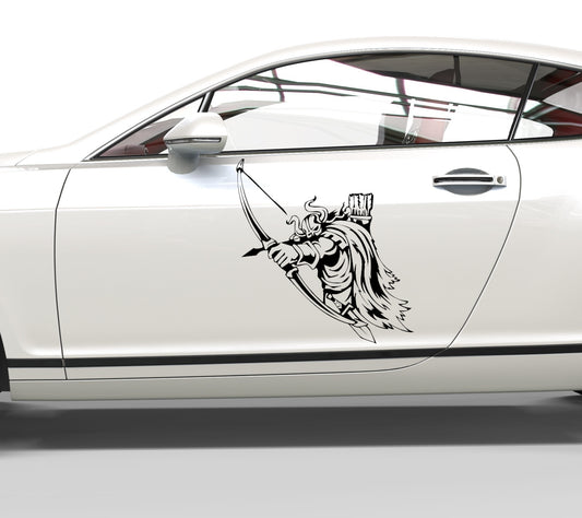 Autoaufkleber Wikinger Bogenschütze