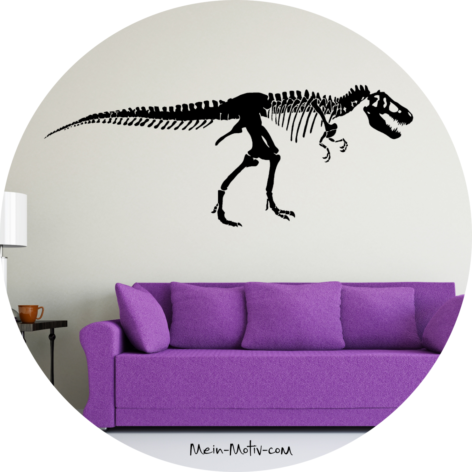 Wandtattoo Dinosaurier T-Rex Skelett