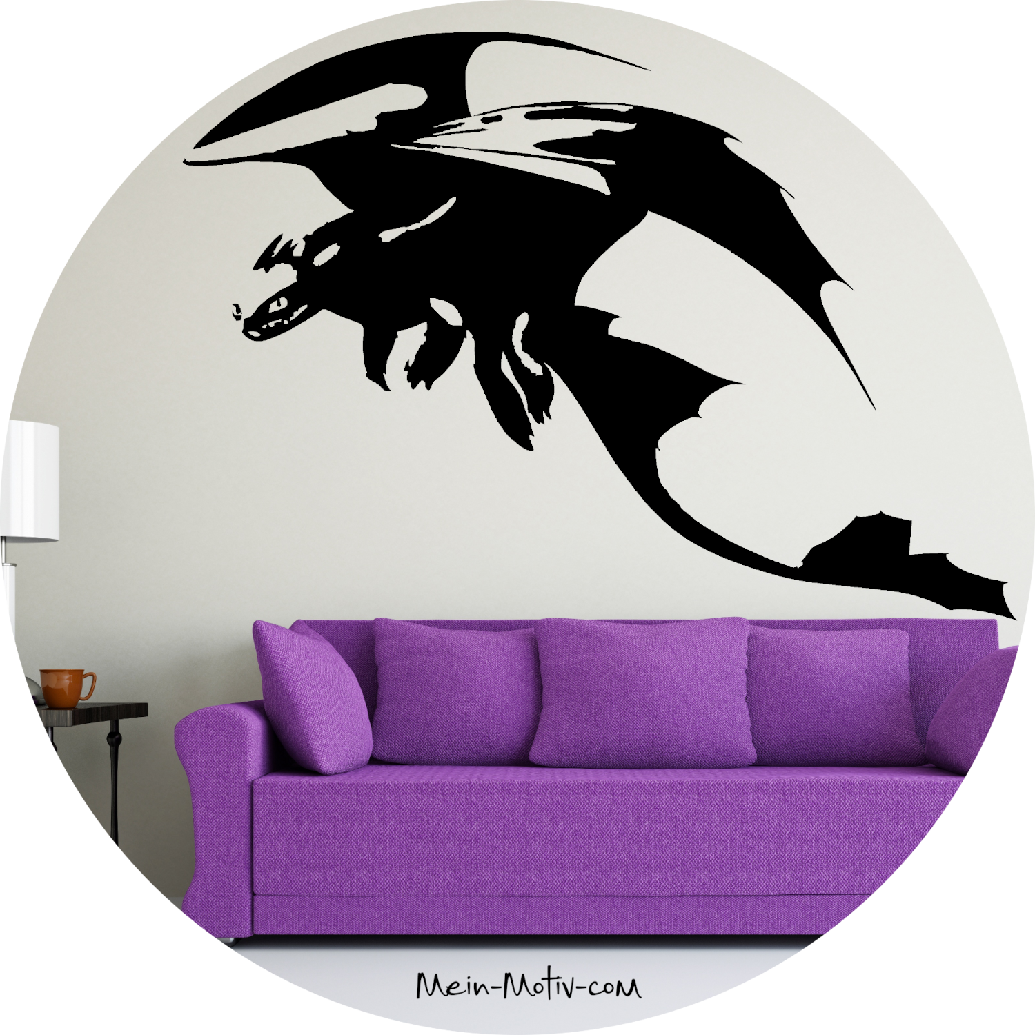 Wandtattoo Drachenzähmen leicht gemacht - Nachtschatten