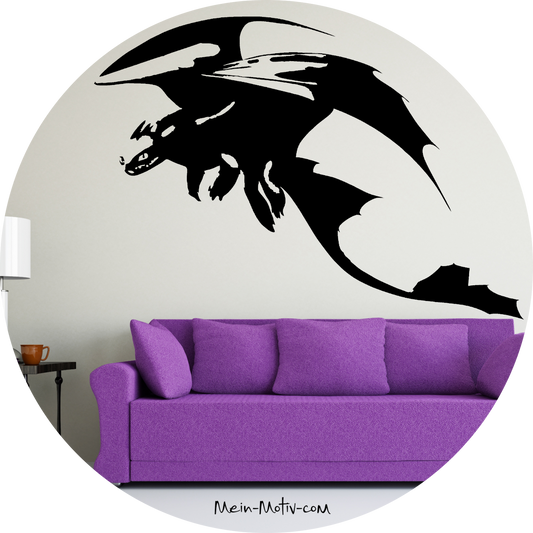 Wandtattoo Drachenzähmen leicht gemacht - Nachtschatten
