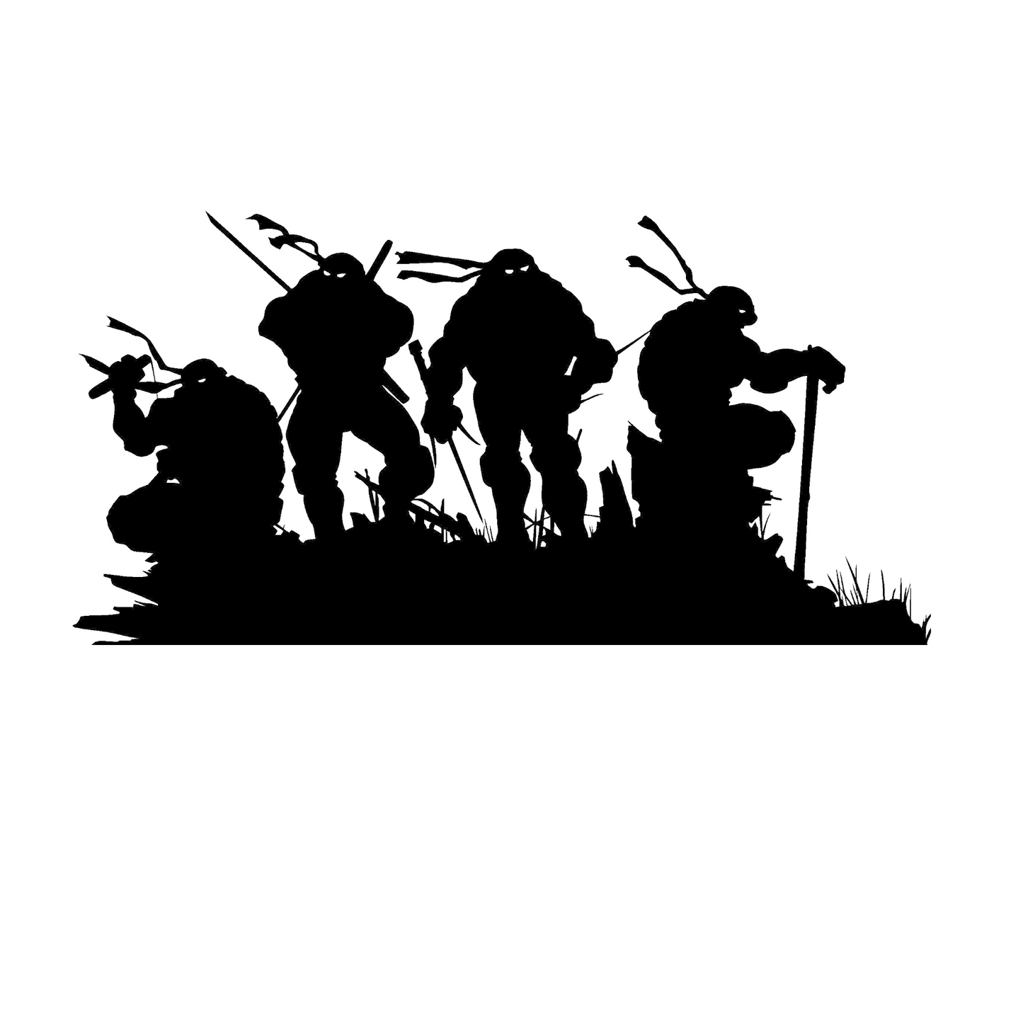 Autoaufkleber Ninja Turtles Silhouette