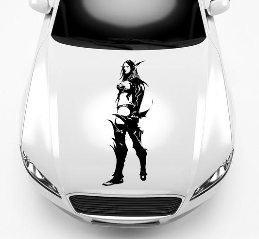 Autoaufkleber World of Warcraft - Nachtelfe