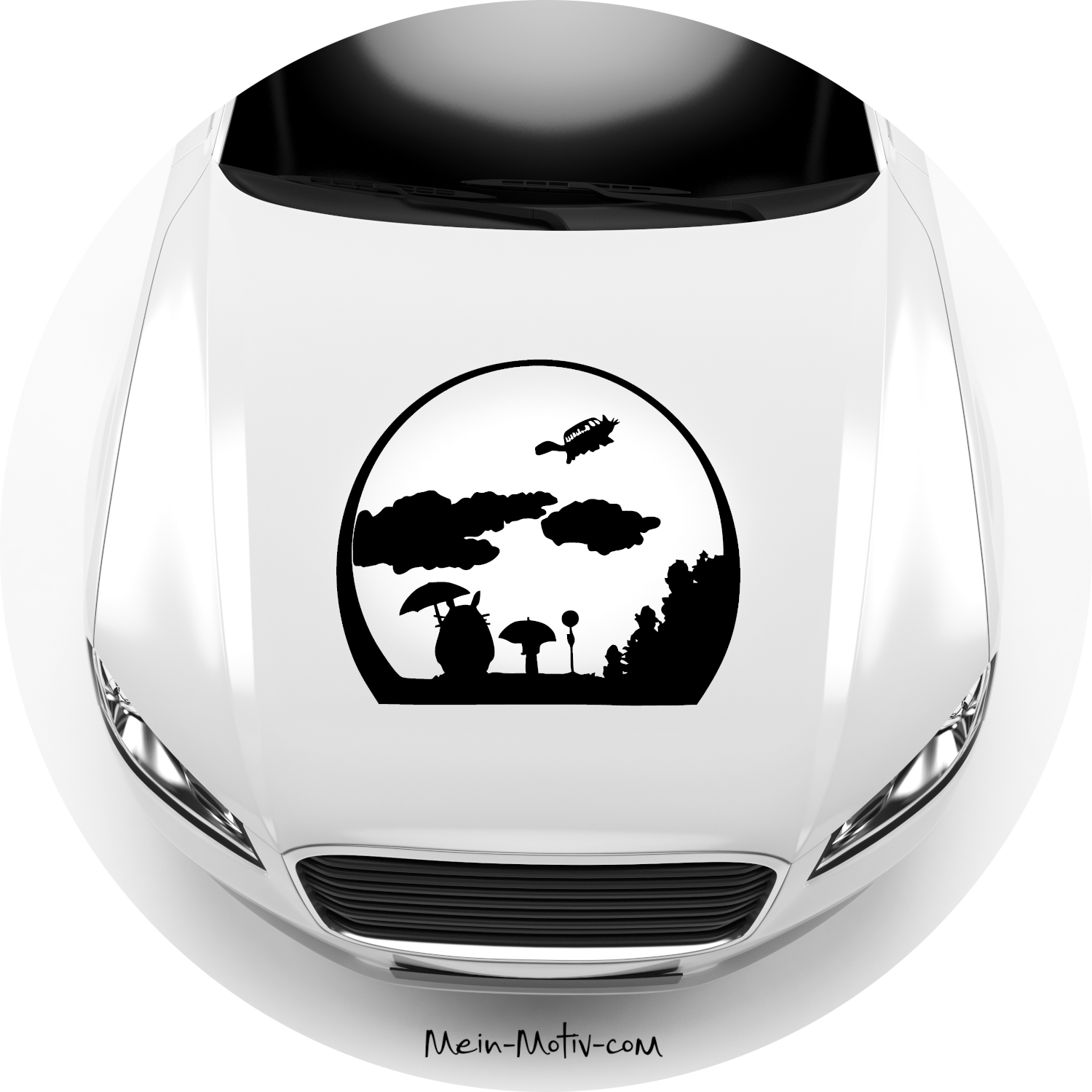 Autoaufkleber Totoro Bushaltestelle