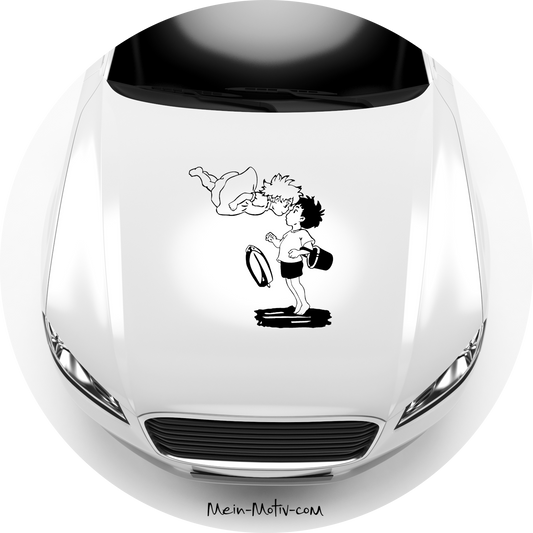 Autoaufkleber Ponyo mit Sosuke