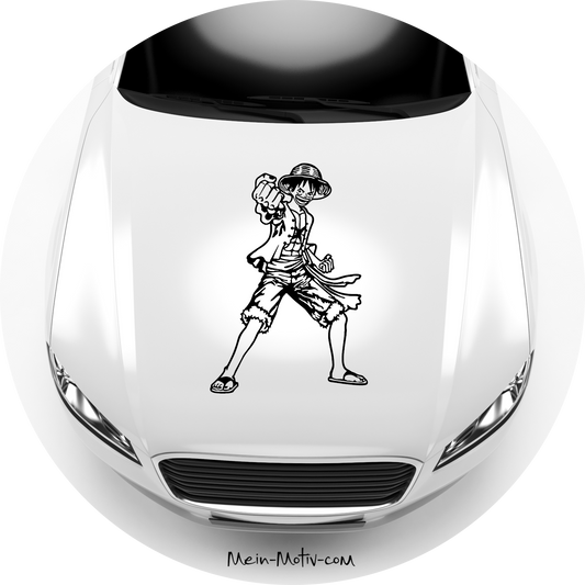 Autoaufkleber One Piece - Monkey D Ruffy