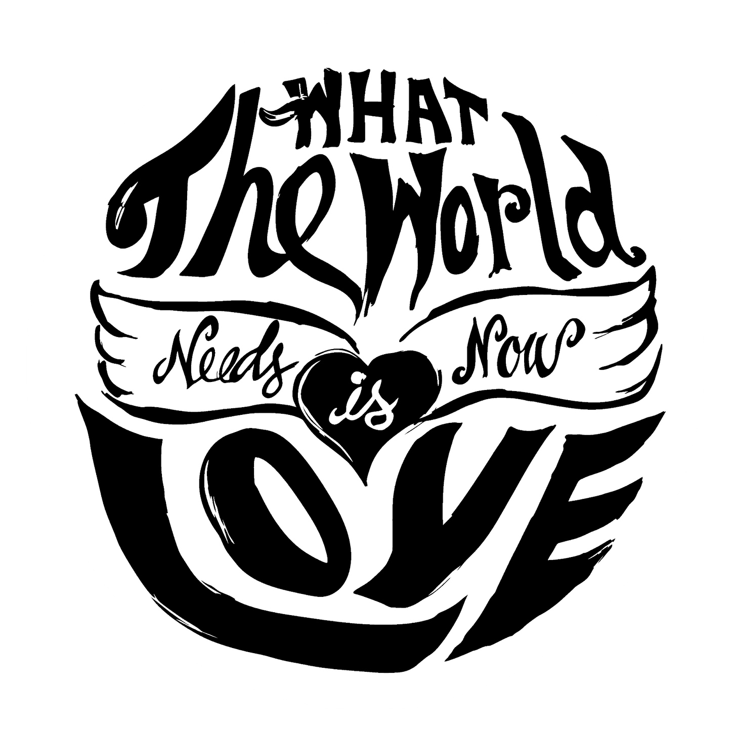 Wandtattoo The World needs Love