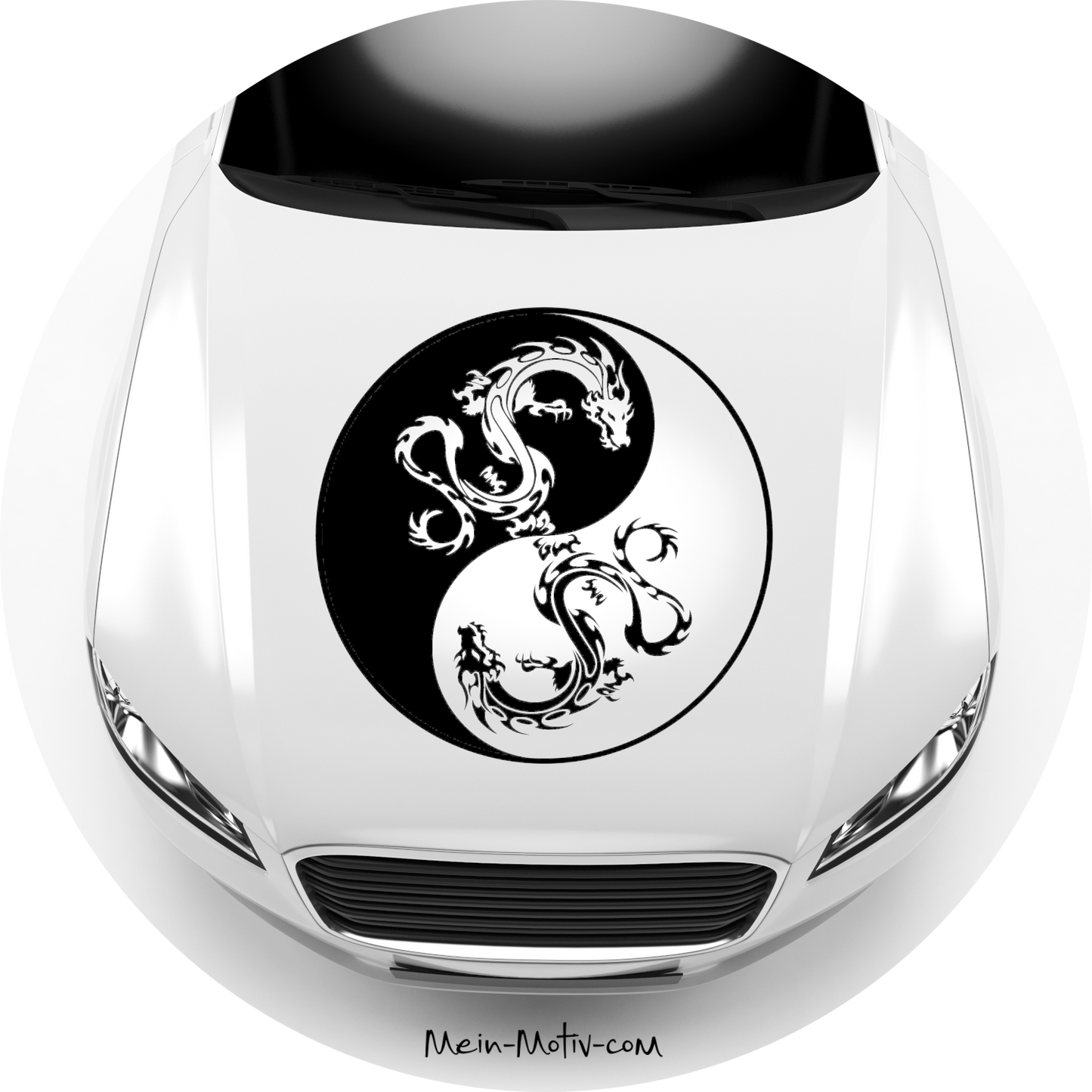Autoaufkleber Yin & Yang Drache