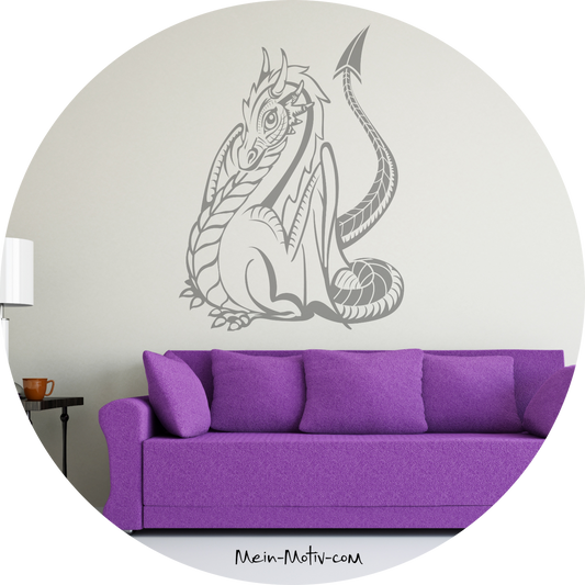 Wandtattoo Drachenmädchen