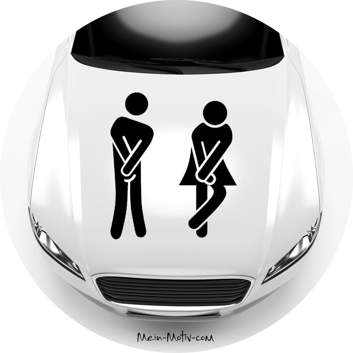 Autoaufkleber WC Herren Damen