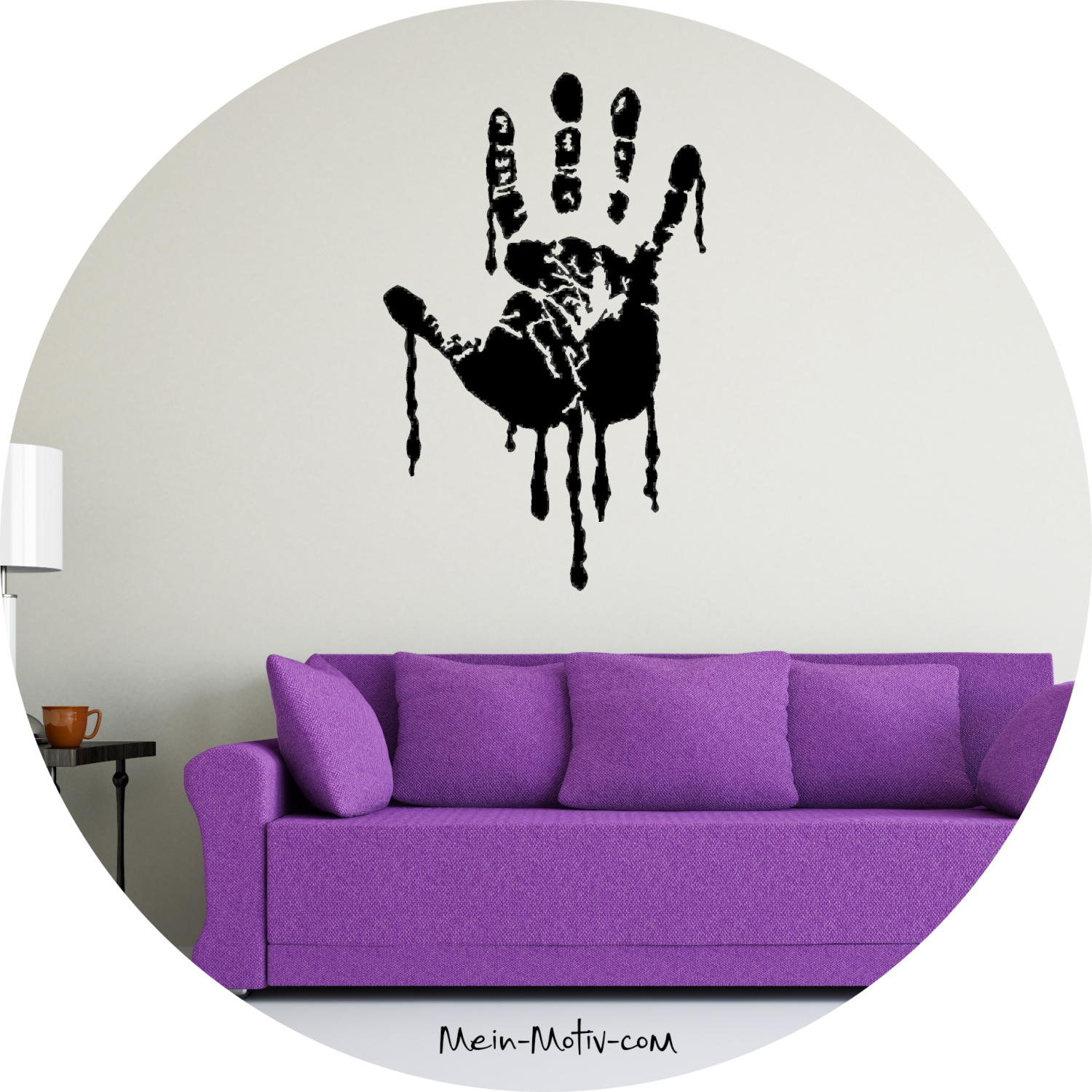 Wandtattoo Blutende Hand