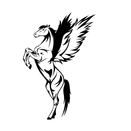 Autoaufkleber Pegasus stehend