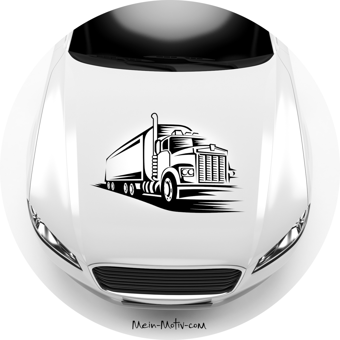 Autoaufkleber US Truck mit Auflieger