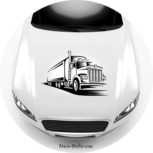 Autoaufkleber US Truck mit Auflieger