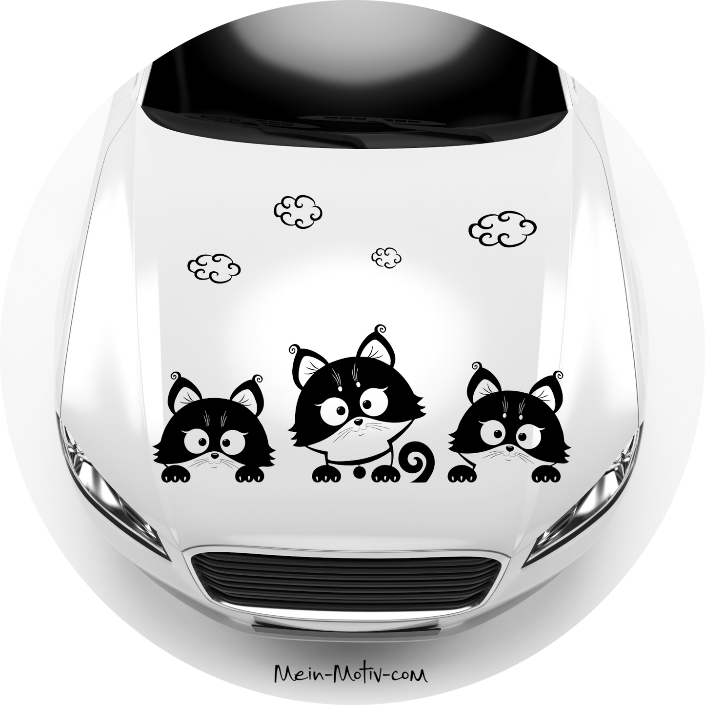 Autoaufkleber Drei Kitten - Katzen Babys