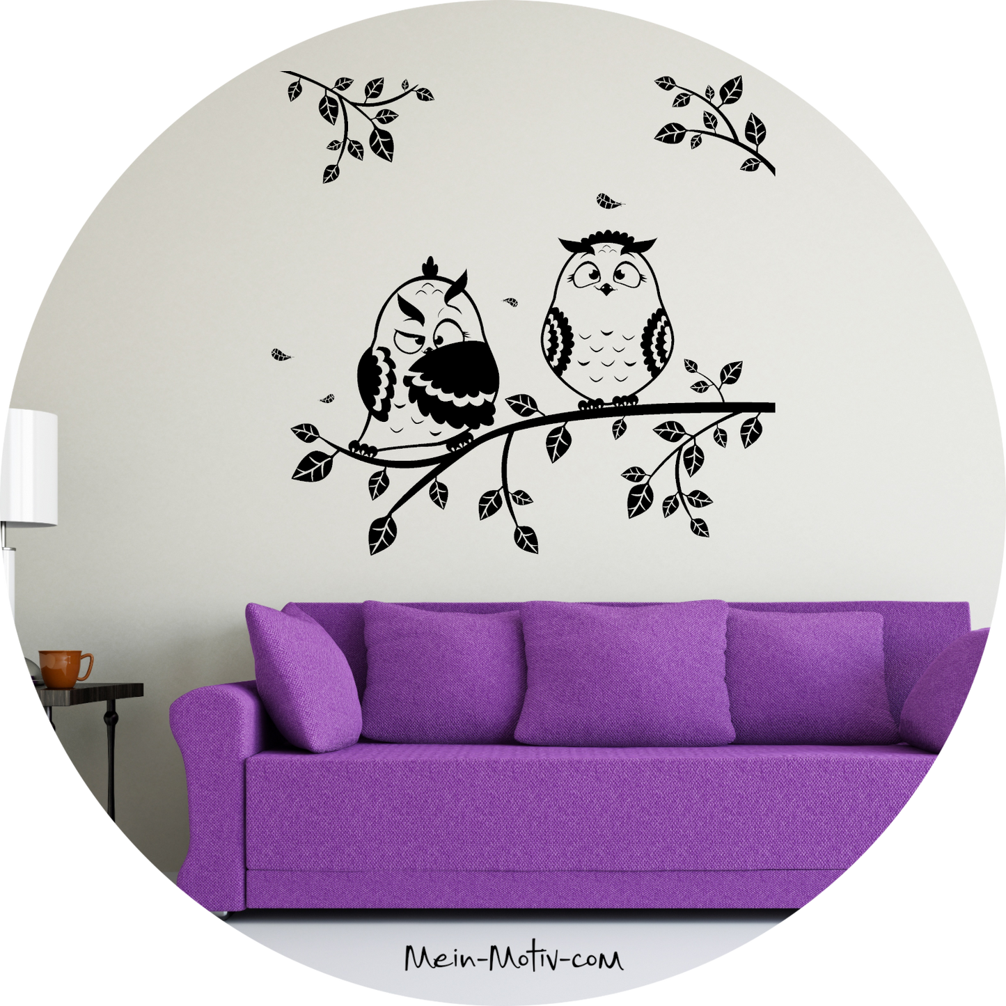 Wandtattoo Lustige Eulen