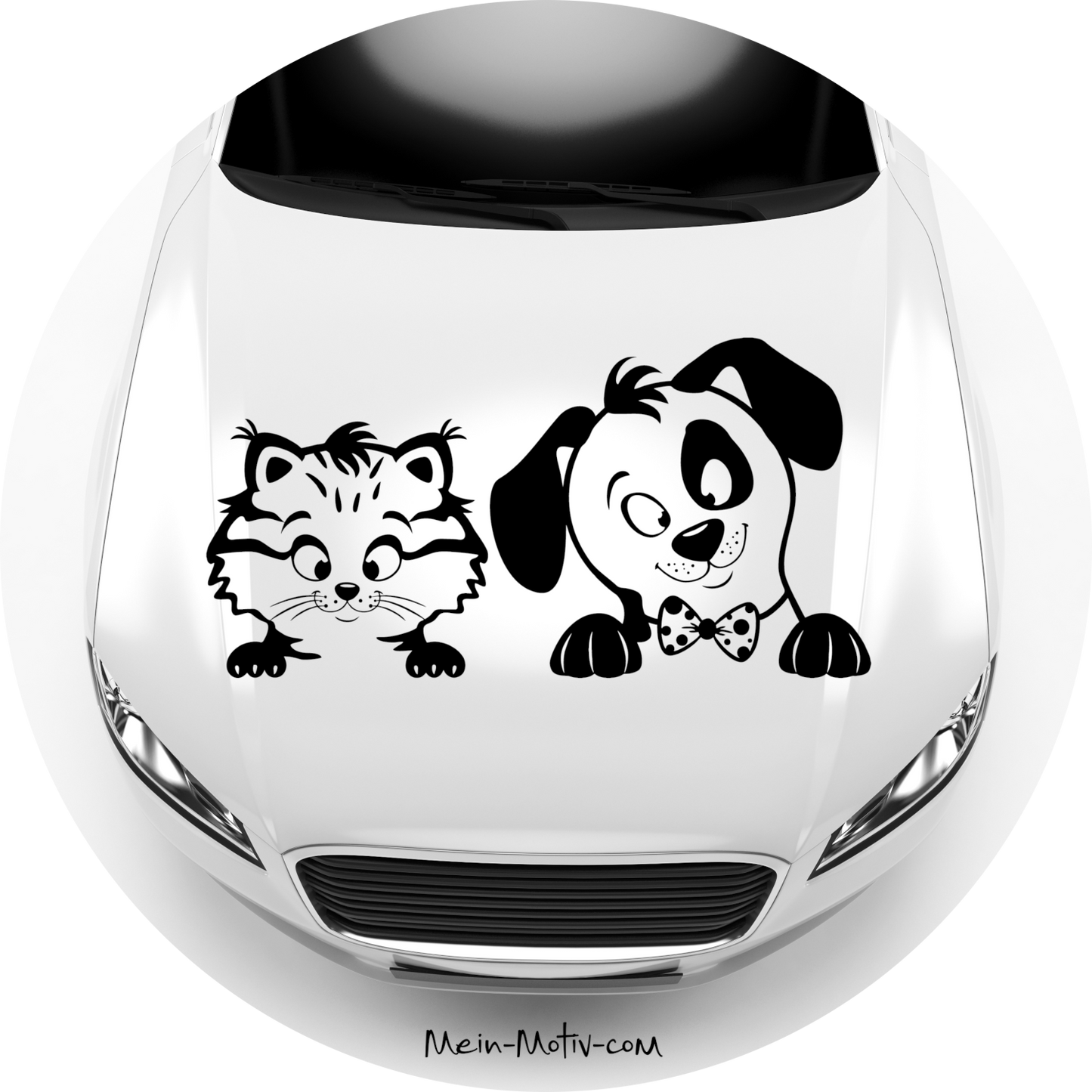 Autoaufkleber Hund und Katze