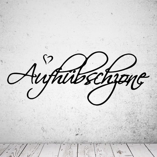 Wandtattoo Aufhübschzone