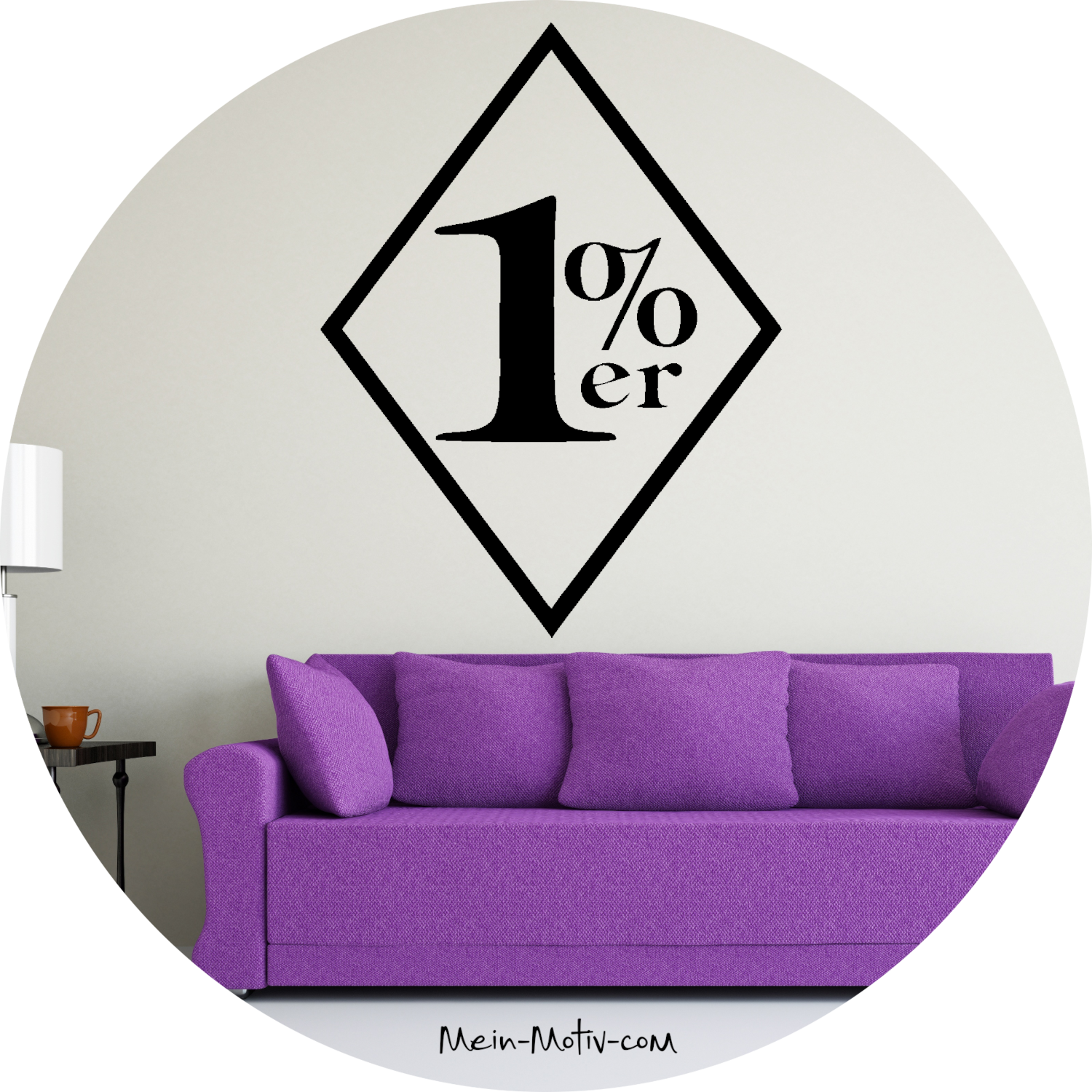 Wandtattoo 1% er Biker