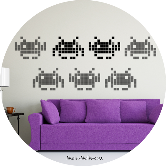 Wandtattoo Atari Invaders