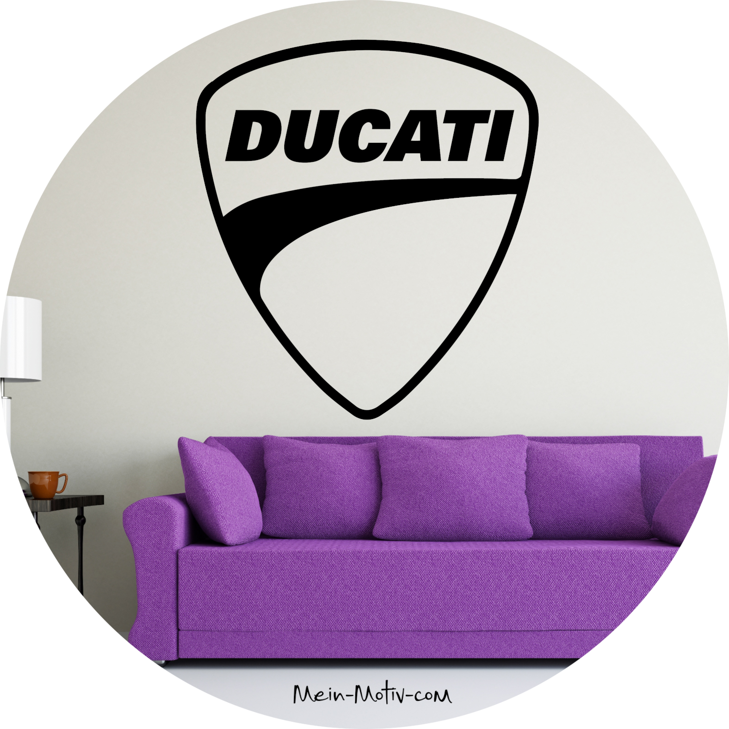 Wandtattoo Ducati Schriftzug