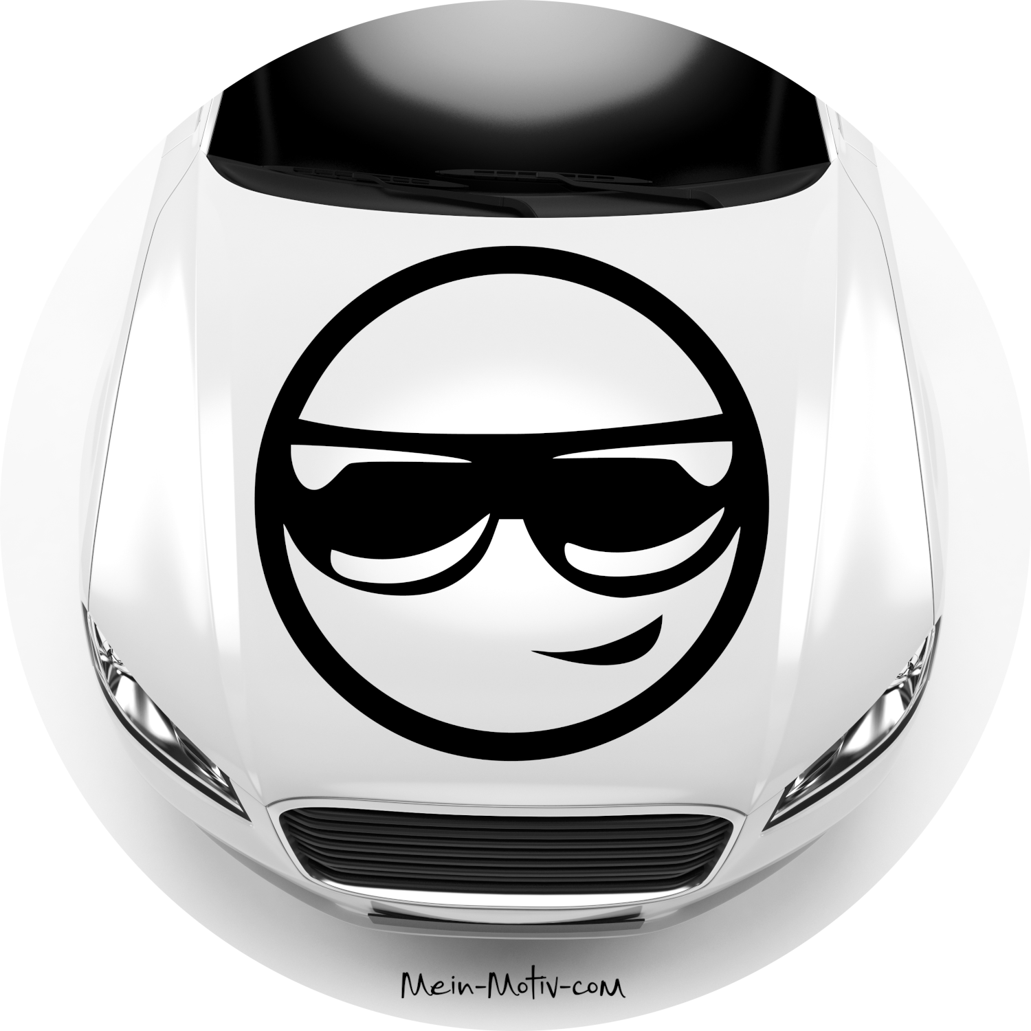 Autoaufkleber Smiley Cool Emoji