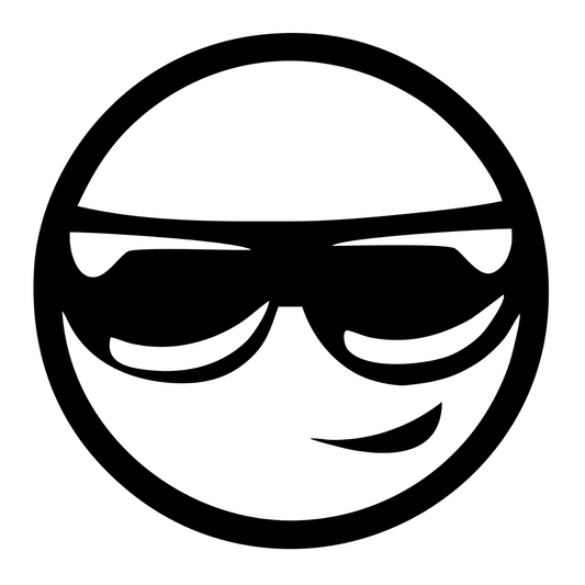 Wandtattoo Smiley Cool Emoji