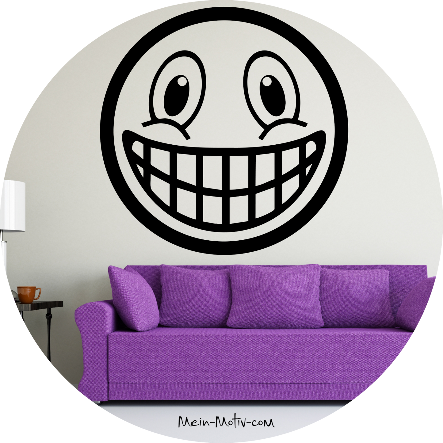Wandtattoo Smiley Grinsender Emoji