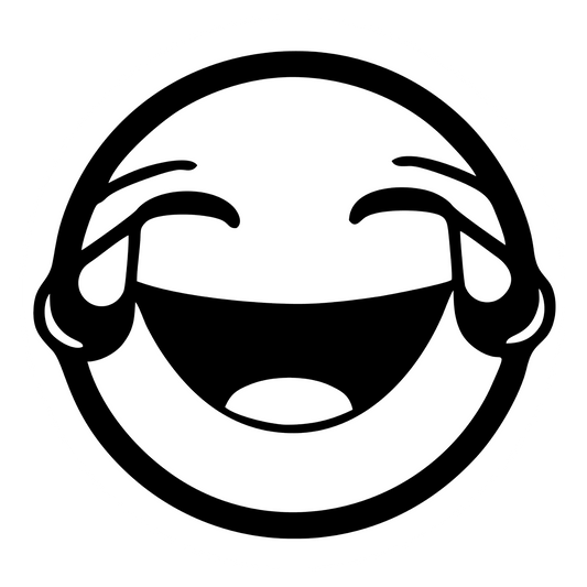 Autoaufkleber Smiley Lachender Emoji