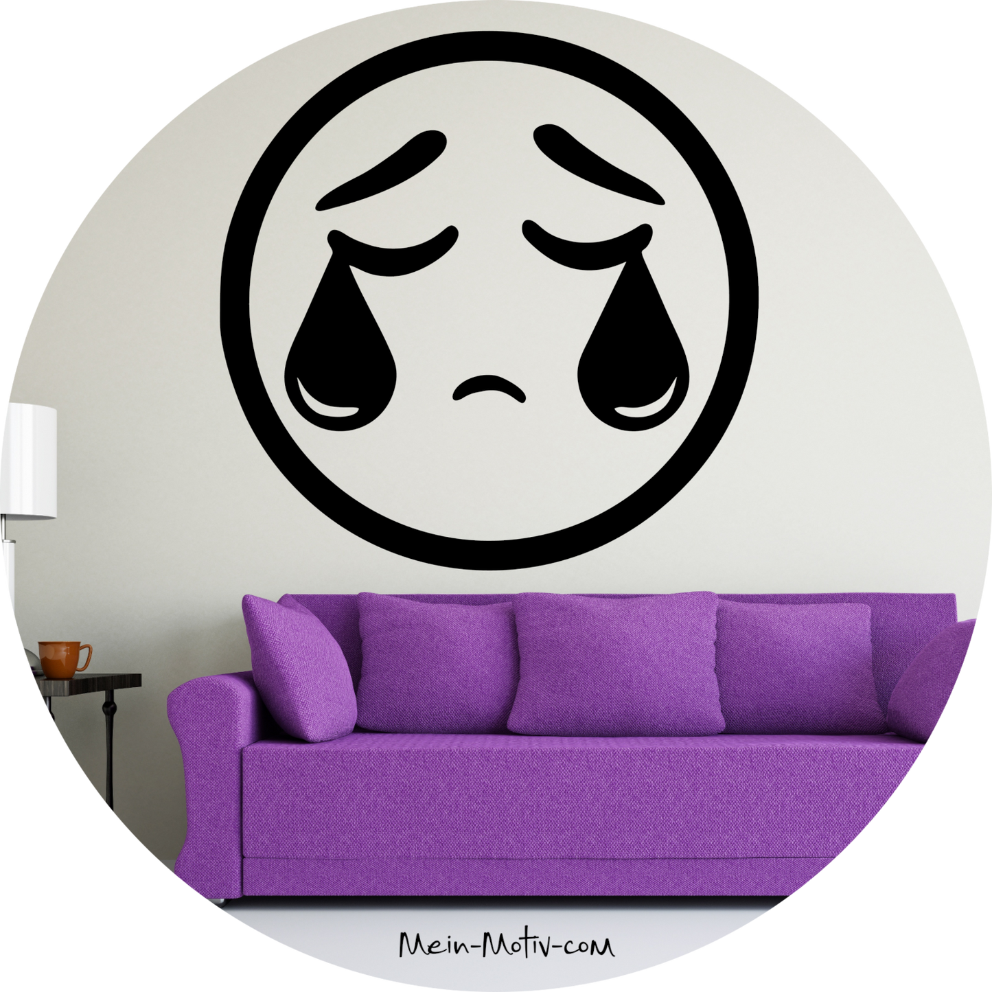 Wandtattoo Smiley Traurig Emoji