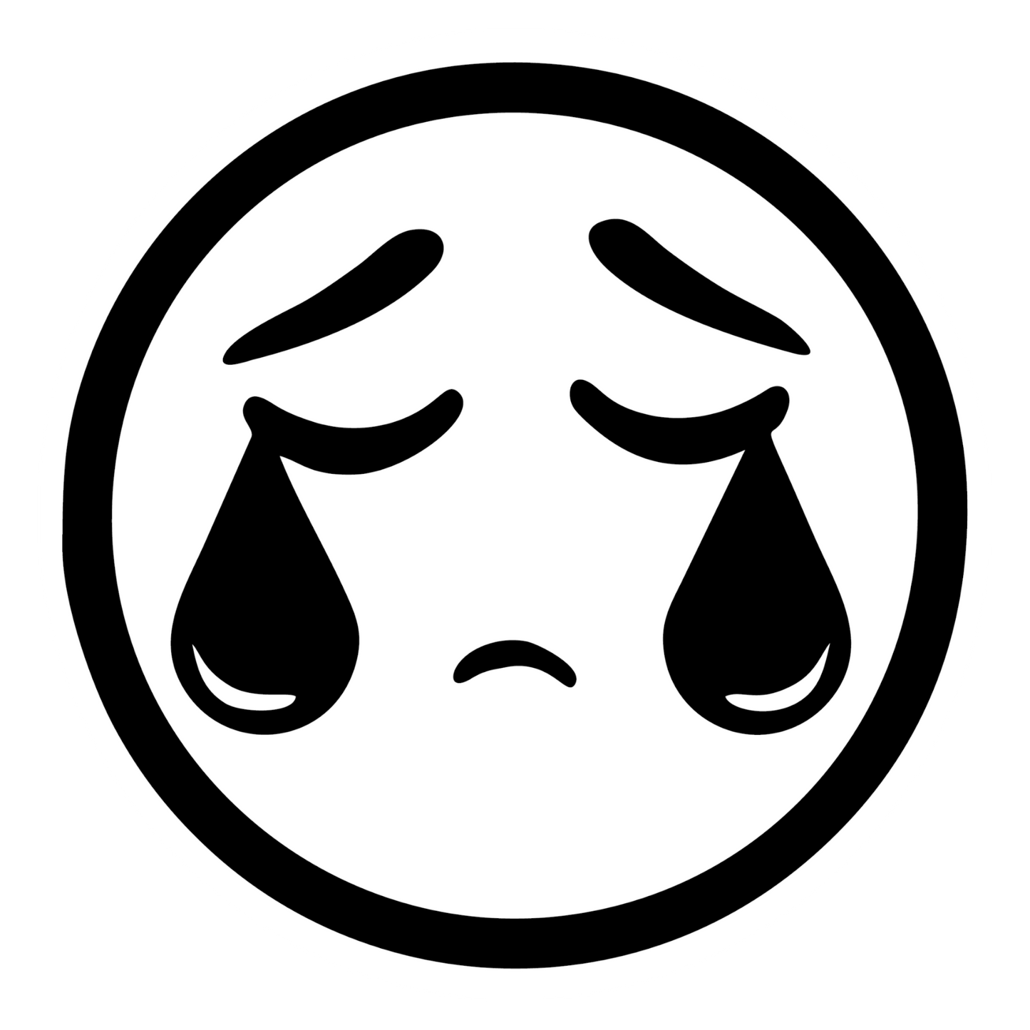 Autoaufkleber Smiley Traurig Emoji