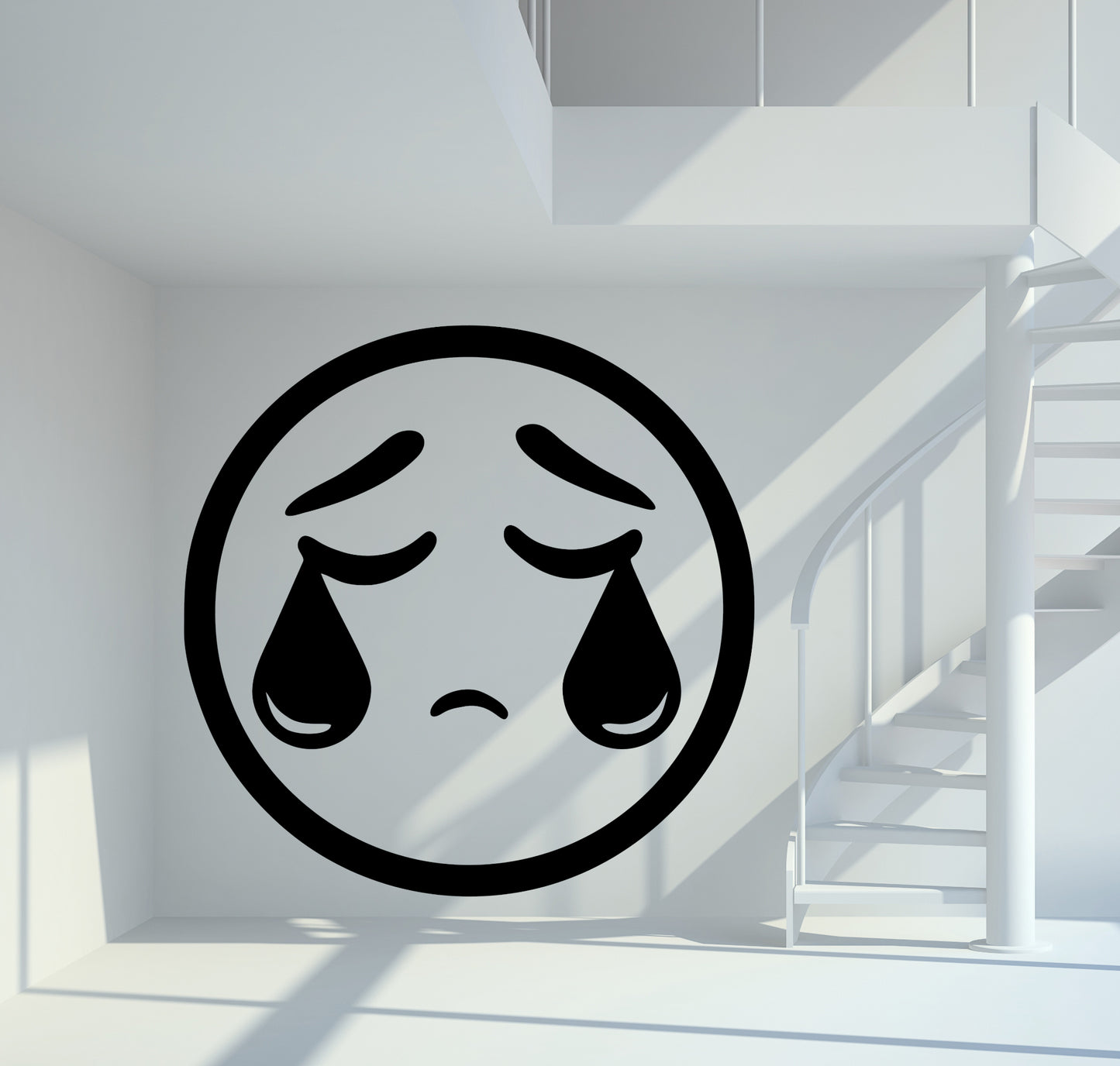 Wandtattoo Smiley Traurig Emoji