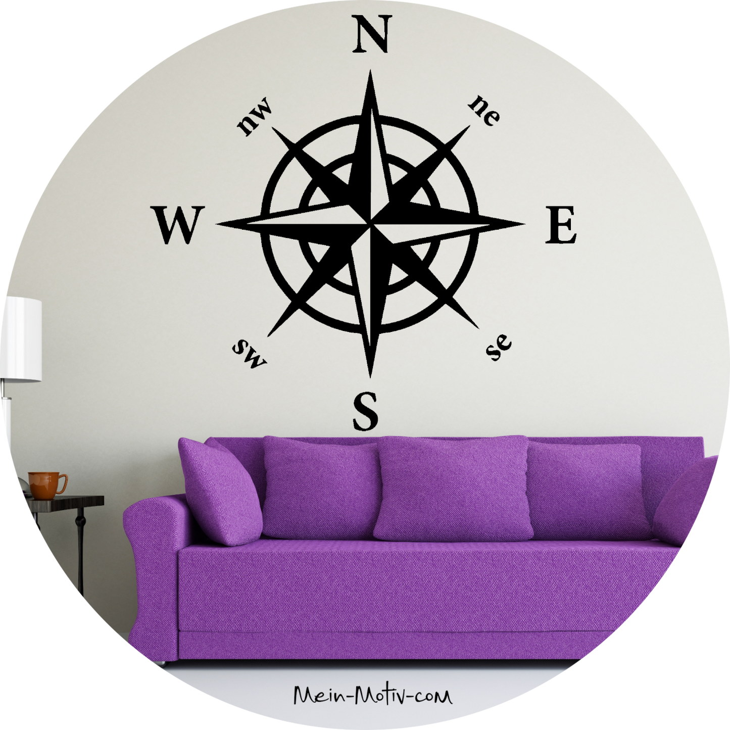 Wandtattoo Kompassrose