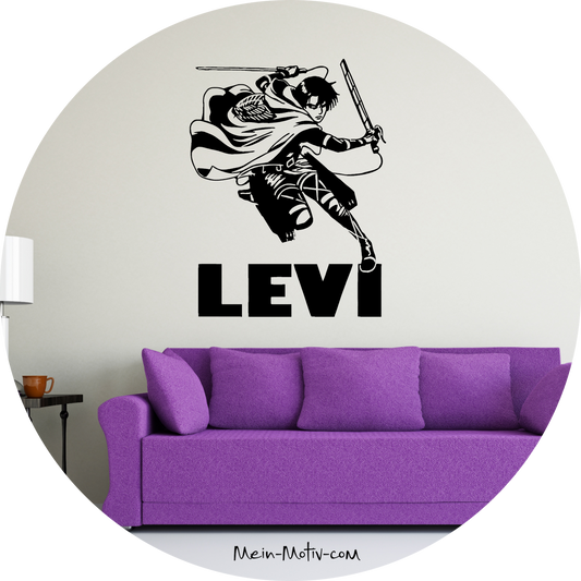 Wandtattoo Attack on Titan - AOT - Levi Ackermann