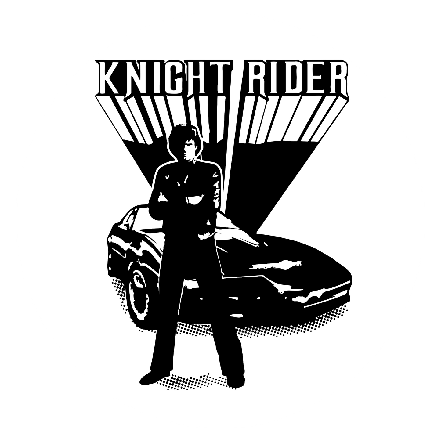 Autoaufkleber Knight Rider - David Hasselhoff