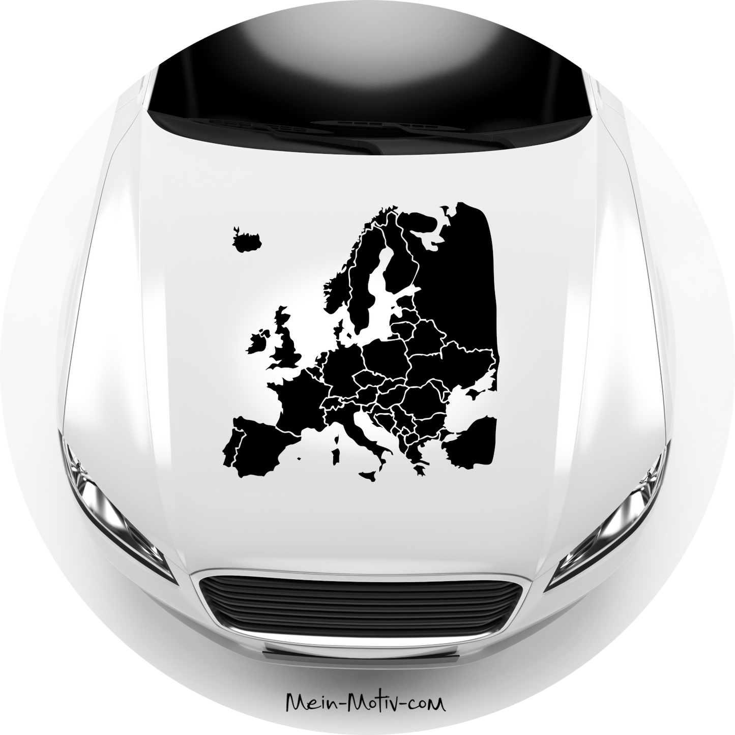 Autoaufkleber Karte Europa