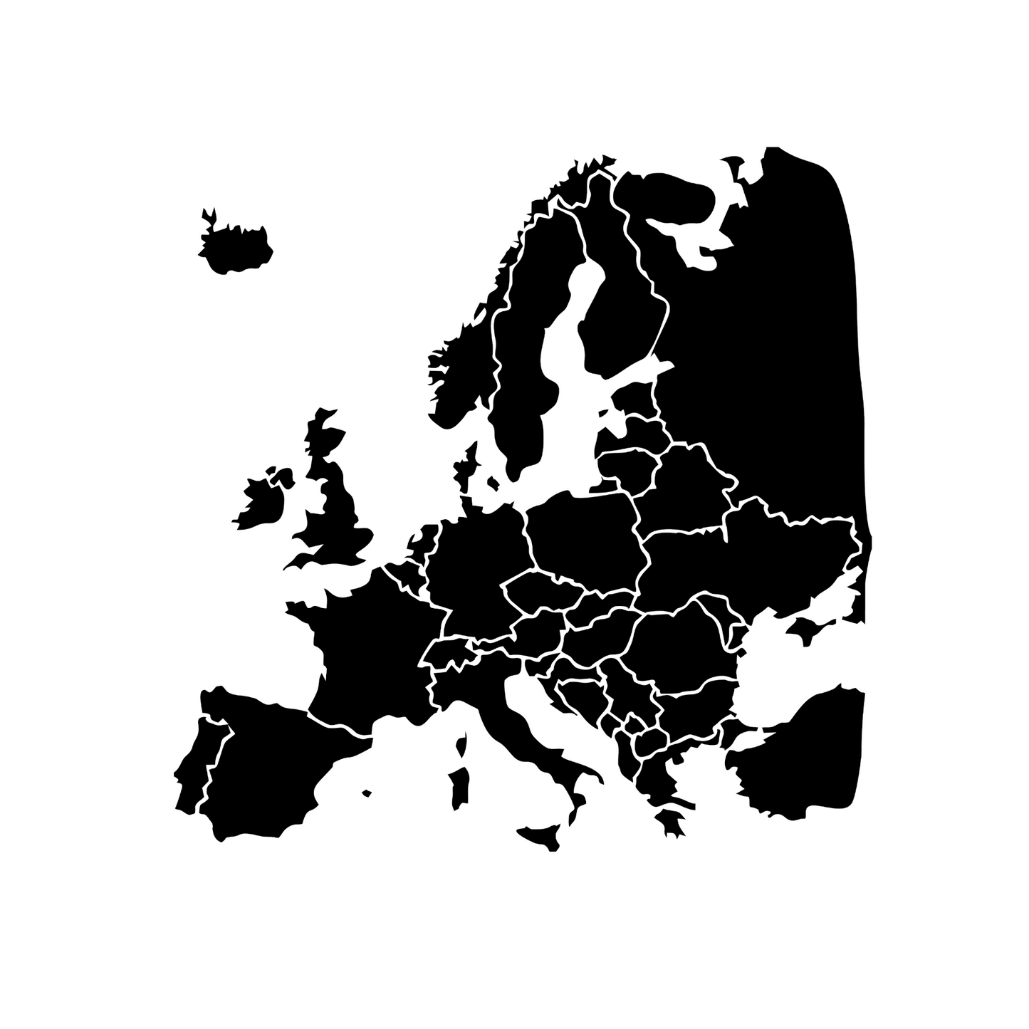 Autoaufkleber Karte Europa