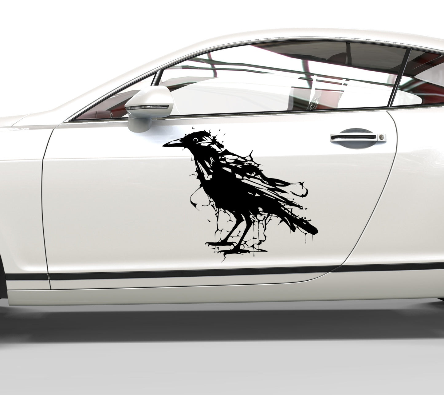 Autoaufkleber Krähe abstrakt