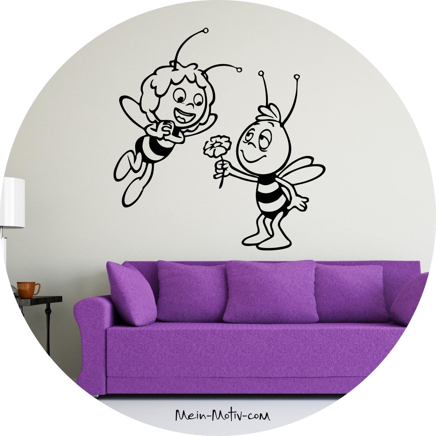 Wandtattoo Biene Maja und Willi