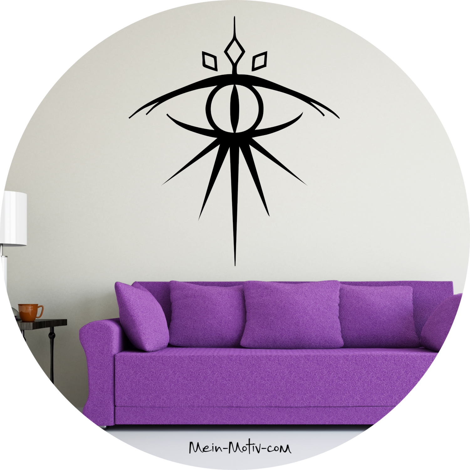 Wandtattoo Herr der Ringe Saurons Symbol