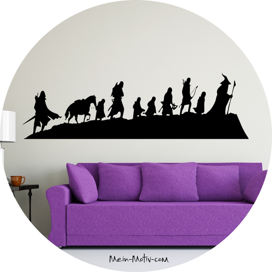 Wandtattoo Herr der Ringe Silhouette