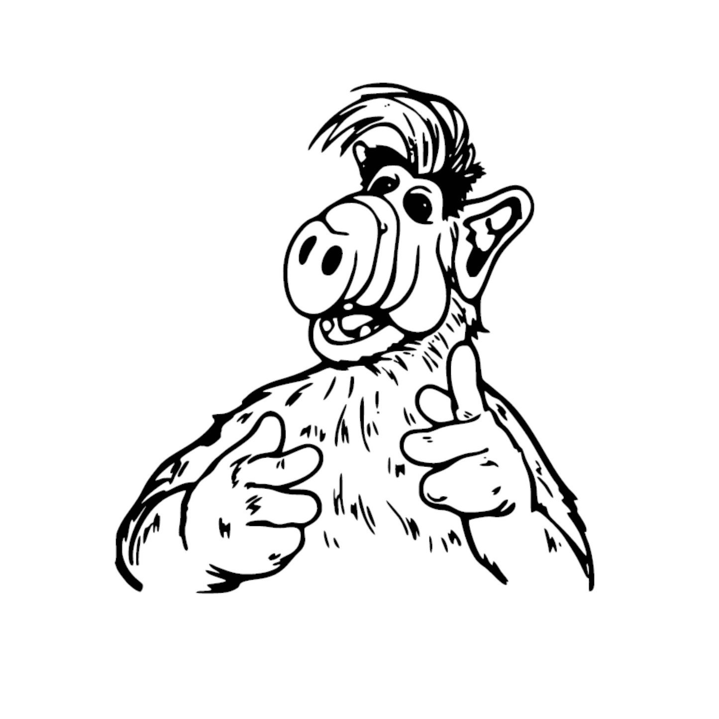 Autoaufkleber Alf