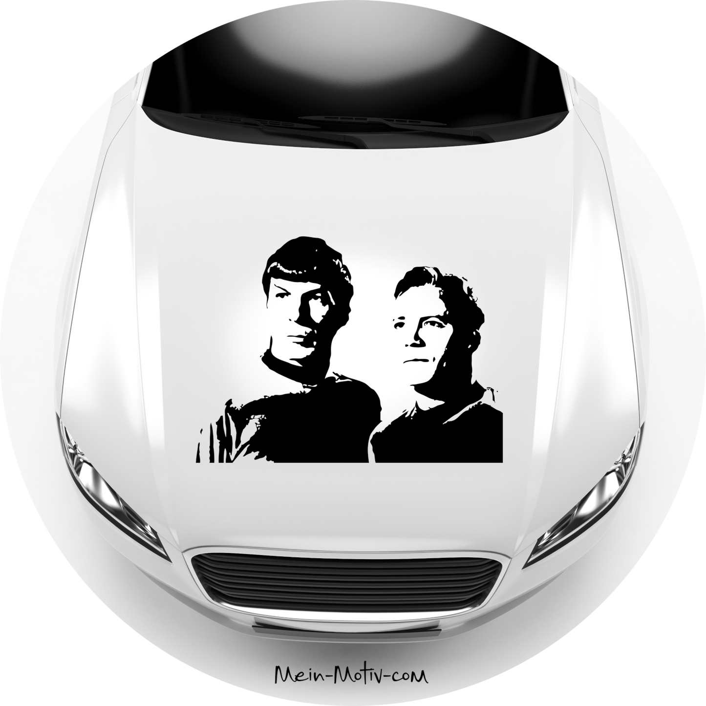 Autoaufkleber Star Trek James T. Kirk und Spock
