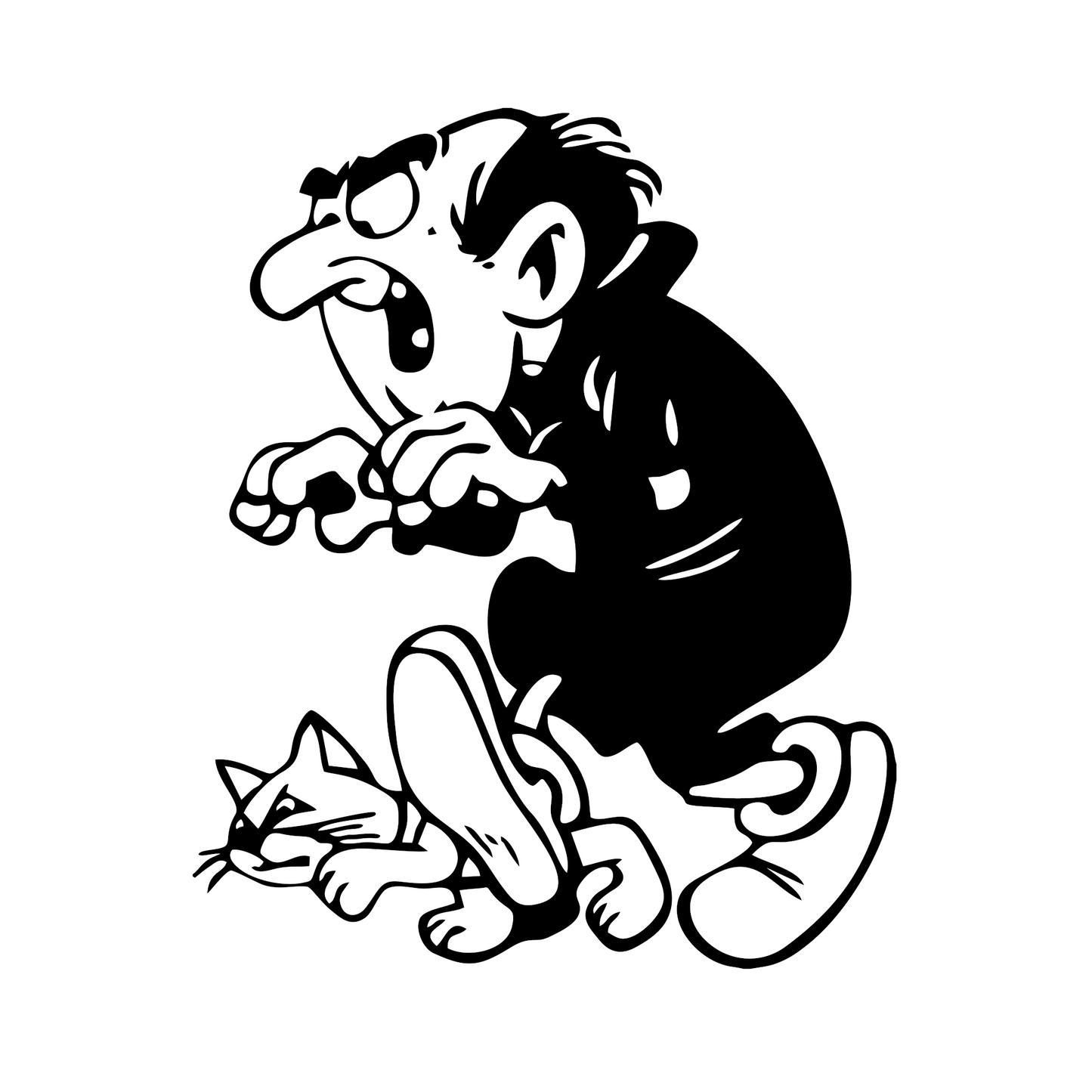 Autoaufkleber Die Schlümpfe Gargamel mit Azrael