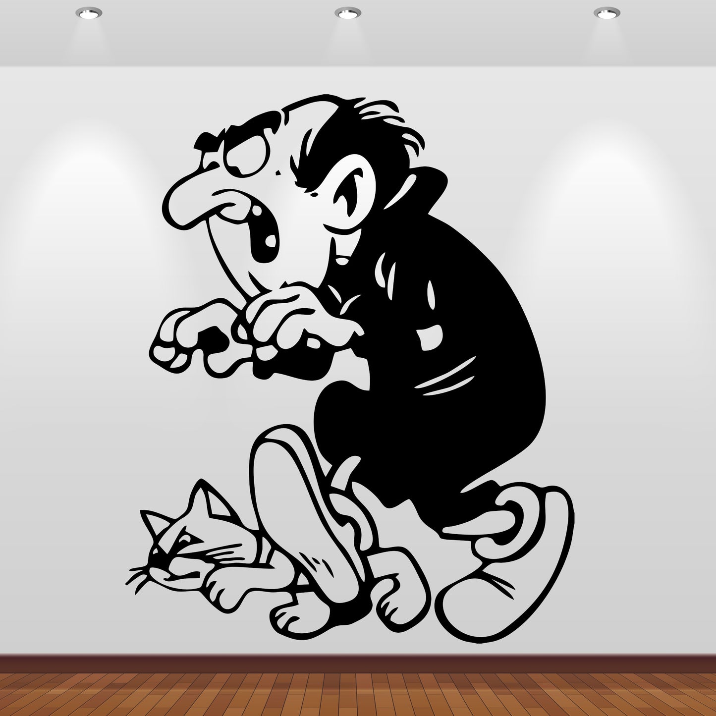 Wandtattoo Die Schlümpfe Gargamel mit Azrael