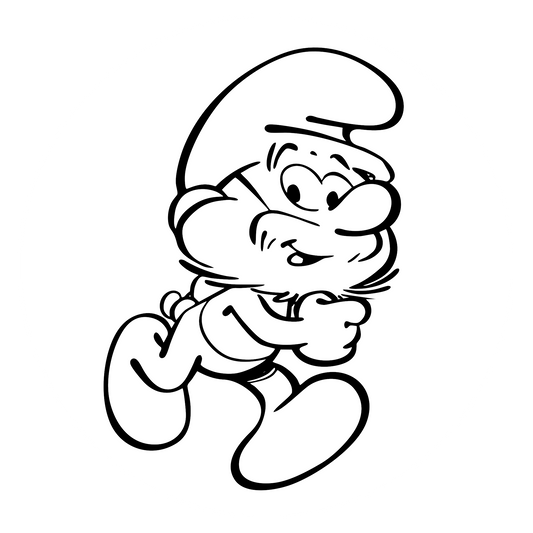 Wandtattoo Die Schlümpfe Papa Schlumpf