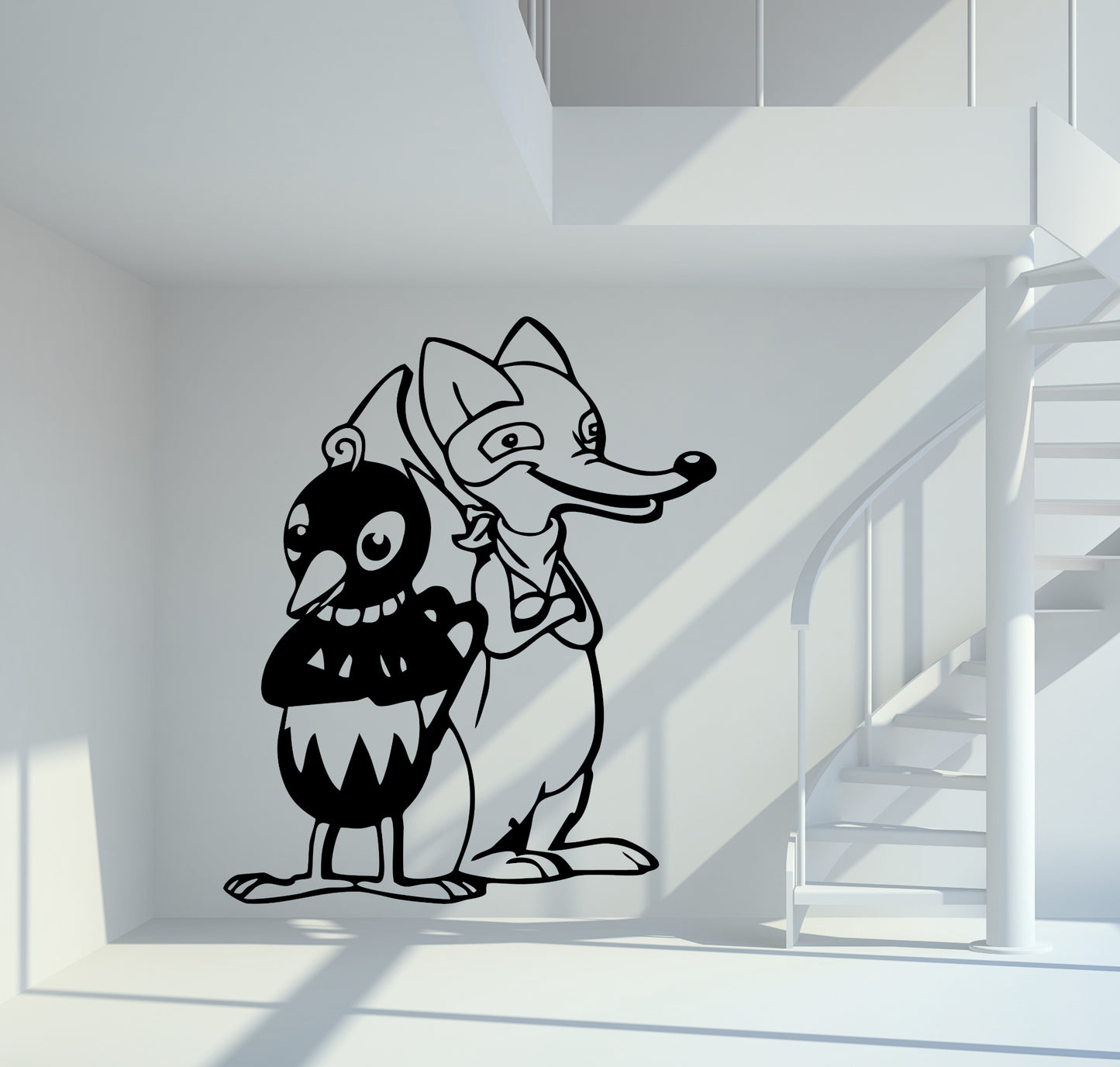 Wandtattoo Pittiplatsch - Herr Fuchs und Frau Elster